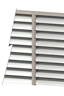 end fixed louvres